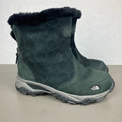 #ad The North Face Boots Womens 7 Black Fur Trim Outdoor Hiking Waterproof Winter $24.88