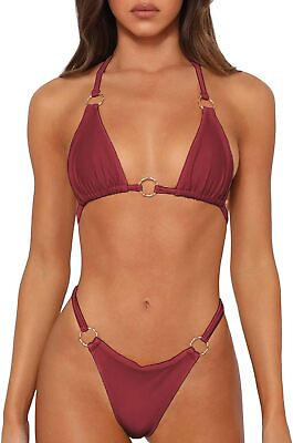 #ad #ad MIKETAI Sexy Bikinis for Women 2 Piece Bikini Spaghetti Strap Swimsuits Solid Co $71.41