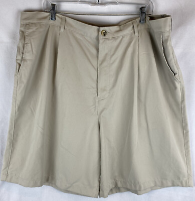 #ad Sears Covington Men’s Size 44 Pleated Shorts Beige New With Tags $19.99