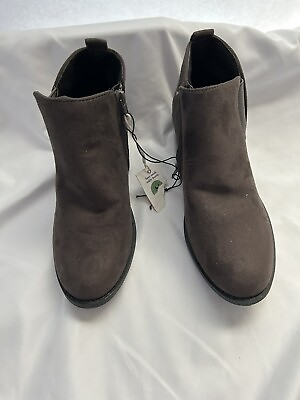 #ad CHELSEA Women Ankle Boots Size 8 Faux Suede New With Tags Gray $21.99