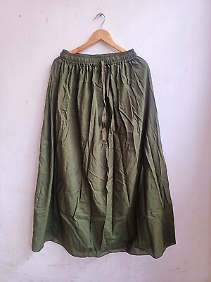 #ad Indian Cotton Solid Olive Green Skirt Women#x27;s Clothing Girls Partywear Skirt US $23.03