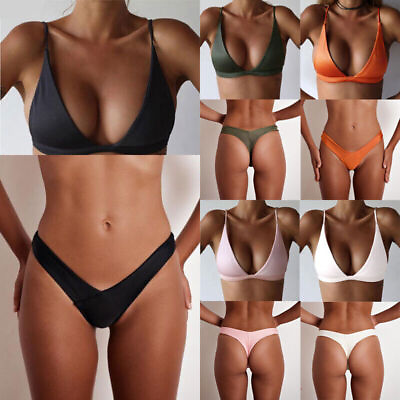#ad #ad Women Sexy Brazilian Bikini Set Swimsuit Swimwear Bathing Suit Push Up Bra Set $9.99