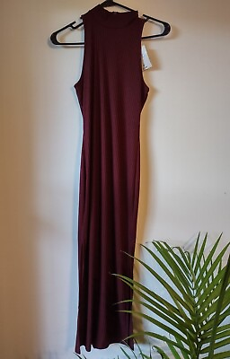 #ad NWT Forever 21 Dark Red Maxi Dress $9.99