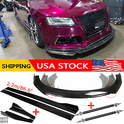 #ad Front Rear Bumper LipSpoiler Body Kit Splitter Side Skirt For Audi A3 A4 A5 A6 $99.99