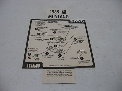 #ad Instruction Sheet Only AMT Mini 1969 Ford Mustang Model Kit #M 780 $10.95