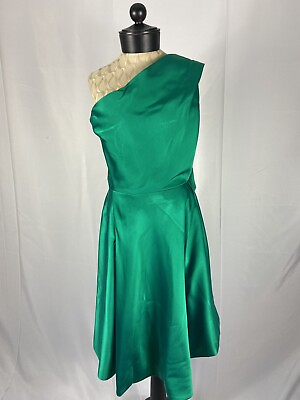 #ad NINA RICCI Vintage Haute Couture Green Cocktail Dress $989.00