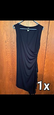 #ad 1x Black Dress Cocktail Length $8.00