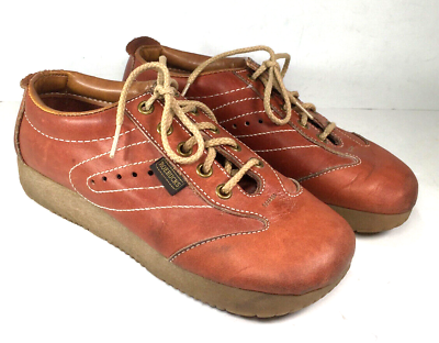 #ad Sears Roebucks Vintage Womens Brown Leather Shoes Size?? 4.5 5 Women $55.99