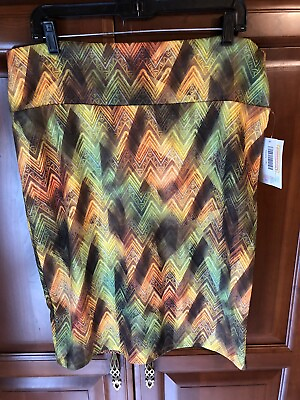 #ad #ad LuLaRoe Cassie pencil skirt plus size 2XL psychedelic amazing Stretch Sexy NWT $10.50