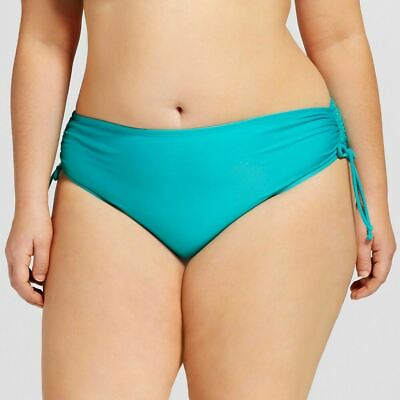 Plus Size Women#x27;s Plus Bikini Swim Bottom Emerald Green 2X Bella Fiore $12.99