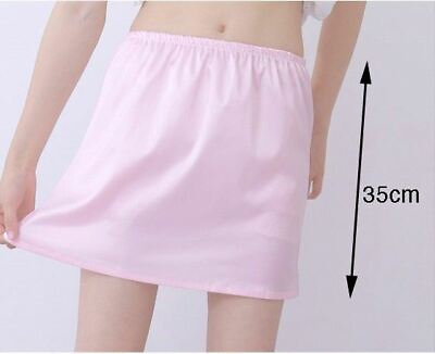 #ad Women#x27;s Summer Intimates Casual Mini Lined Skirt Elastic Slips Underskirt $22.03