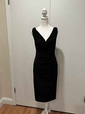 #ad Lauren Ralph Lauren Women Black Cocktail Dress Size 10 Dress $40.00