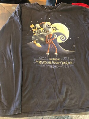 Vintage The Nightmare Before Christmas Long sleeve t shirt size Large $29.99