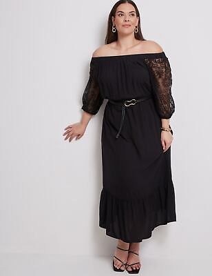#ad Plus Size Womens Maxi Dress Black Summer Casual Beach Dresses AUTOGRAPH $12.49
