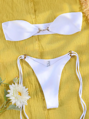 #ad Micro Thong Bikinis Women Sexy Swimsuit Biquinis Bandage Swimwear Bikini Set Bat $39.15