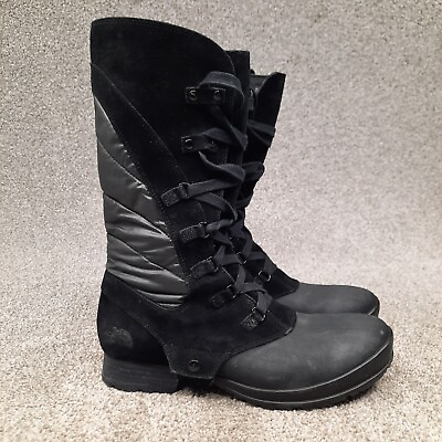 #ad The North Face Zophia Boots Women#x27;s Size 9 Black Quilted Heat Seeker Winter $47.95