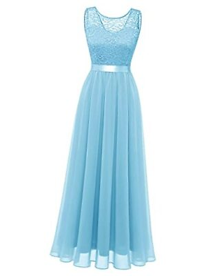 #ad Cocktail Dresses Prom Dress for Teens Wedding Guest X Large Long light Blue $83.18