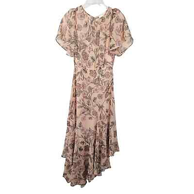 #ad ASTR The Label Flutter Sleeve Floral Maxi Dress Extra Small Pink Garden Floral $32.00