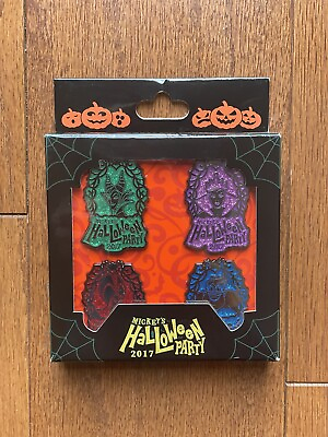 #ad Mickeys Halloween Party 2017 Le 1000 Pin Set Of 4 Villains $60.00