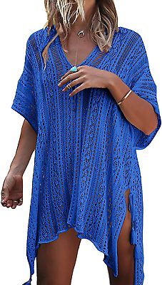 #ad Bathing Suit Cover up Bikini Swimsuit Crochet Beachwear Swimwear Dress $24.16