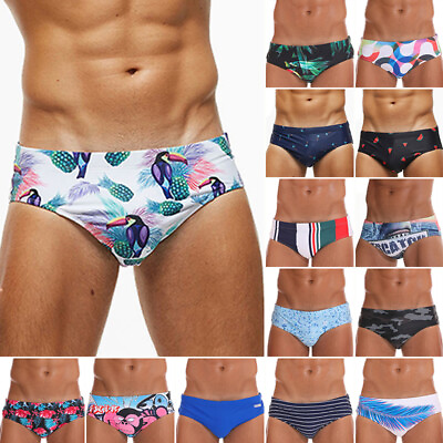 #ad #ad Men#x27;s Boxer Swim Briefs Swimming Shorts Trunks Swimwear Underwear Quick Drying $14.62