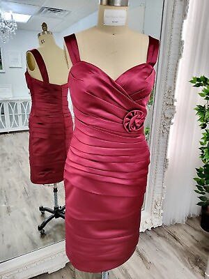 #ad Burgandy cocktail dress size 14 $195.00