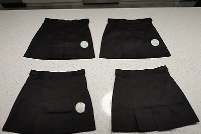 #ad Lot Of 4 Girls Size 8 Black School Uniform Skorts Skirts $50.00