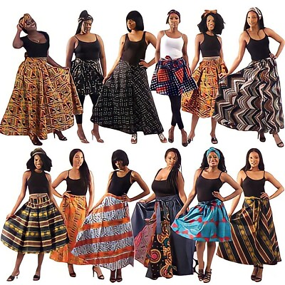 #ad Set Of 12 Assorted Long Skirts African Long Skirt African Maxi Skirts Wholesale $179.99
