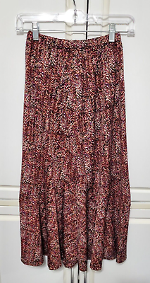 #ad Choices Skirt Pull On Elastic Waist Long Midi Pink Women#x27;s Size Small N 30 $9.00