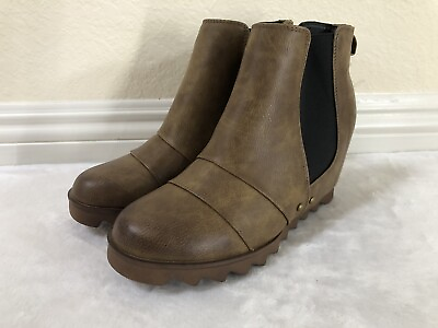 #ad #ad Women#x27;s Size 7 Brown Hidden Heel Round Toe Ankle Boots $32.00