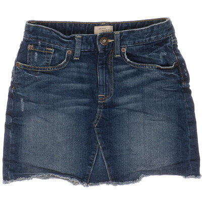 #ad Gap Denim Mini Skirt Size 1 Juniors Distressed Dark Wash Blue Jean Stretch W25 $14.99