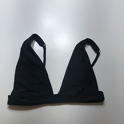 #ad NEW Unbranded Black Bikini Top Triangle Beachwear Adjustable Strap Womens Medium $12.99