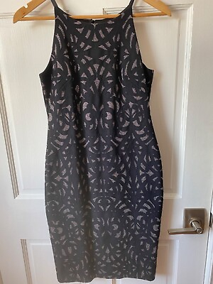 Aidan Mattox shimmering black cocktail dress size 6 slightly used $35.00