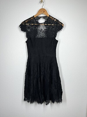 #ad BB Dakota Rhianna Open Back Lace Dress Size 0 Fit And Flare Cocktail $14.00