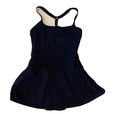 #ad Lauren Ralph Lauren Swimsuit 14 Skirted Navy Blue $29.99
