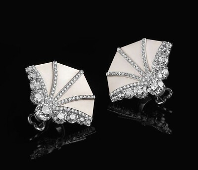 #ad MOP Cocktail Women#x27;s Stud Earring Handmade Luxury Jewelry 925 Sterling Silver $250.00