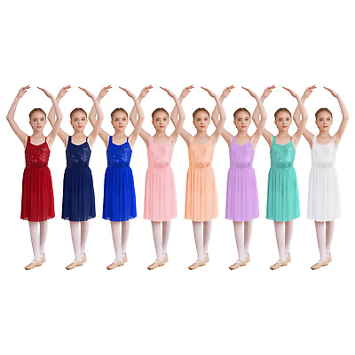 #ad Kids Girls Dress Junior Maxi Flower Dancewear Stylish Teen Tunic Costume Dance $15.41
