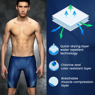 #ad Professional Performance: Men#x27;s Swim Jammers in Premium Blue Size Large $11.45