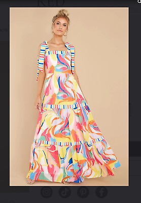 #ad Kara And Kate Abstract Colorful Printed Sun Dress. Size Xl $65.00