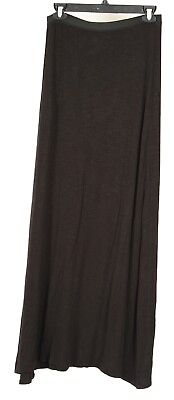 #ad Free People Women’s Skirt Small Black Maxi Knit Pullon Stretch Elastic Waist $19.99