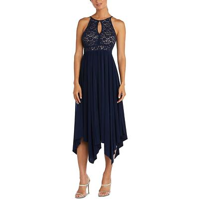 #ad #ad NW Nightway Womens Lace Asymmetrical Cocktail and Party Dress Plus BHFO 8709 $12.99