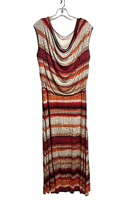 #ad Calvin Klein Striped Maxi Dress Size 2X $12.59