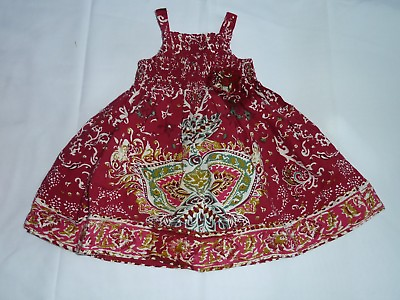 #ad BABY GIRL SUMMER SPRING CLOTHES OUTFIT DRESS FLORAL FLOWER BOHO SMOCKED 6 9 12 $8.99