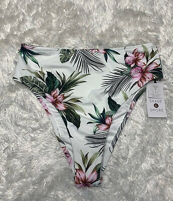 Shade amp; Shore Bikini bottom Lowest Coverage High waist White Size XS 0 2 * $8.80