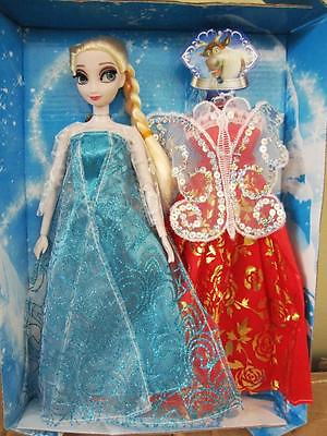 #ad Frozen Princess Elsa doll 12quot; Figure with Extra Dress NIB $19.95