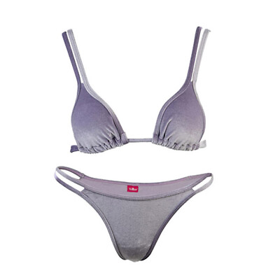 #ad #ad Bikini Violet Flattering shape stunning Violet set with lilac velvet fabric $9.99