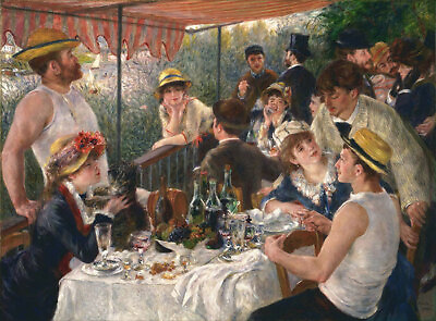 #ad #ad Luncheon Of The Boating Party by Pierre Auguste Renoir art painting print $8.99