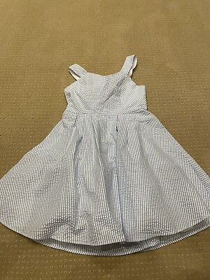 #ad #ad Girls Light Blue and White Spring Dress Size 8 $12.00