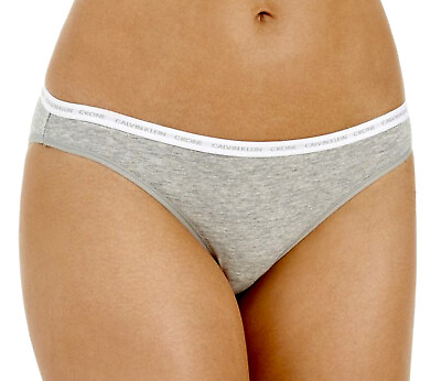 #ad CALVIN KLEIN CK One Cotton Heather Grey White Bikini Panty Womens XS S M L XL $10.42