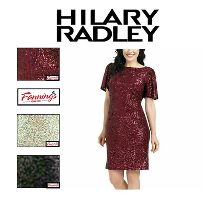 Hilary Radley Ladies#x27; Sequin Party Dress Holiday C11 $24.95